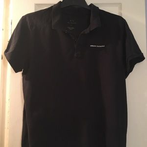 Armani Exchange Black Polo Shirt